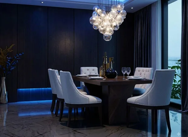 Dining interiors furniture in use