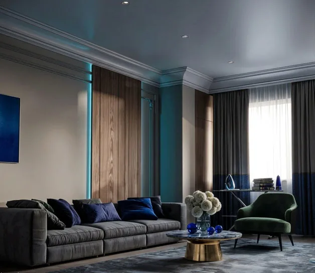 Living interiors furniture in use